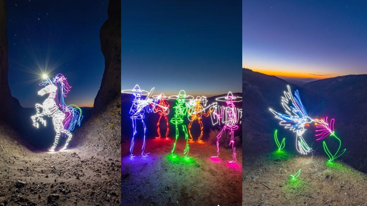 This viral light painting photographer is now taking requests on TikTok