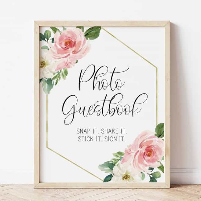 bridal shower guestbook sign