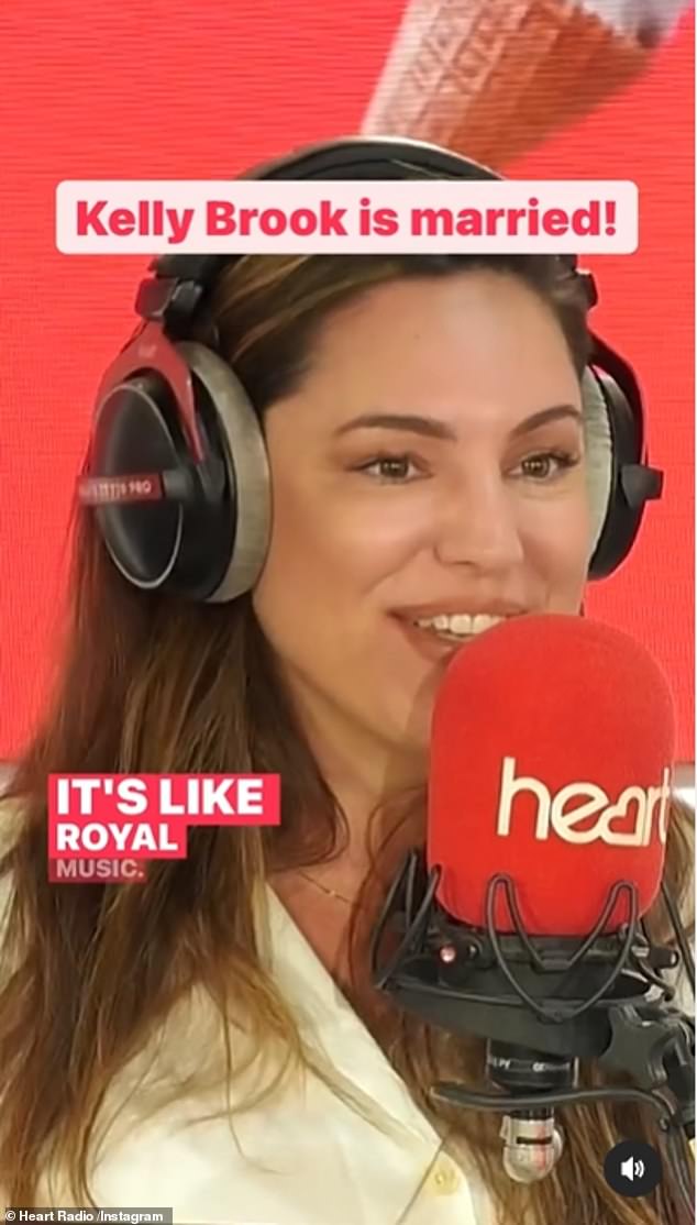 Tied the knot: Kelly Brook has opened up about her fairytale wedding on her Heart radio show with Jason King
