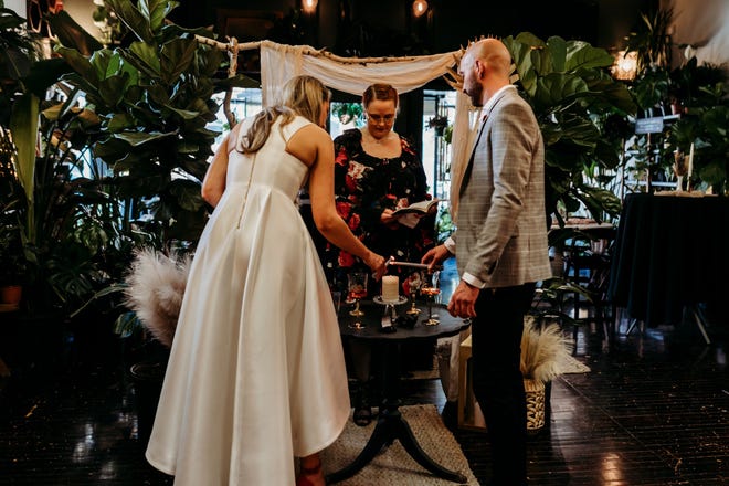 Lenore Boberg and Nathaniel "Nate" Turner were marred at The Conservatory in downtown Monroe. The couple wanted a one-of-a-kind wedding. Boberg's sister, the Rev. Deanna Paulin, officiated the ceremony.